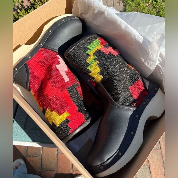 Rosa Mosa Vintage Carpet Tapestry Leather Boots NIB RARE! - Picture 6 of 13